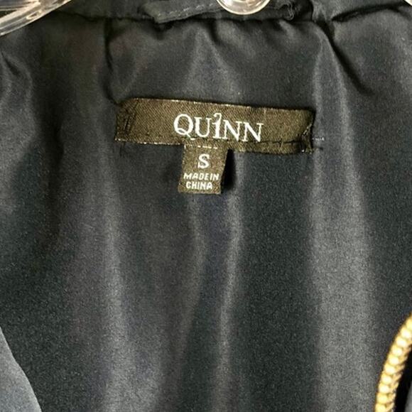 Francesca's Quinn Navy Blue Quilted Puffer Vest Small Cozycore Preppy - Picture 5 of 7